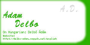 adam delbo business card